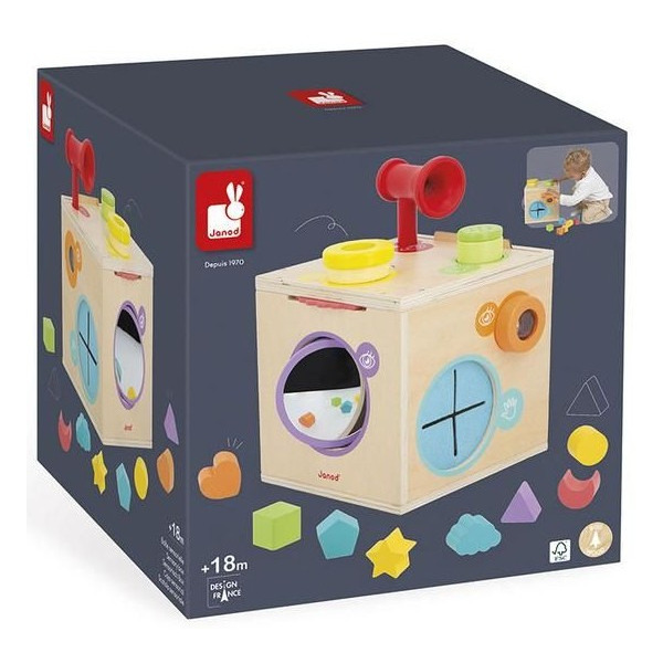 ZMYSŁY drewniana kostka sensoryczna 18 m+