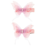 TIULOWE MOTYLE różowe spinki do włosów Thyrza 2 szt. Souza