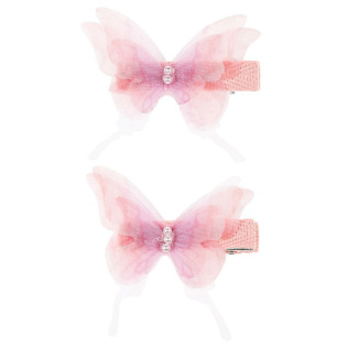 TIULOWE MOTYLE różowe spinki do włosów Thyrza 2 szt. Souza