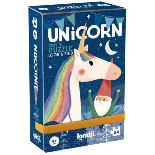 JEDNOROŻEC puzzle kieszonkowe z grą obserwacyjną 36 el. Londji 4+