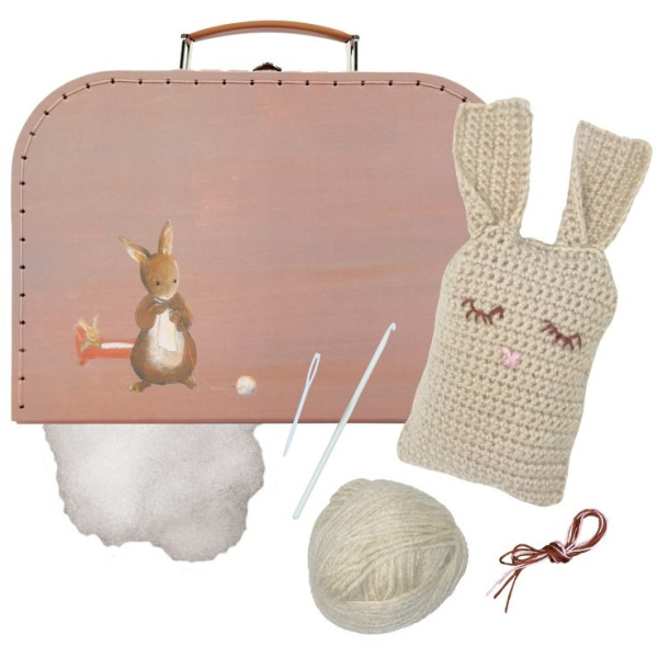 KRÓLICZEK walizka z zestawem do szydełkowania Egmont Toys 3+