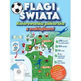 FLAGI ŚWIATA kolorowanka piłkarska z naklejkami
