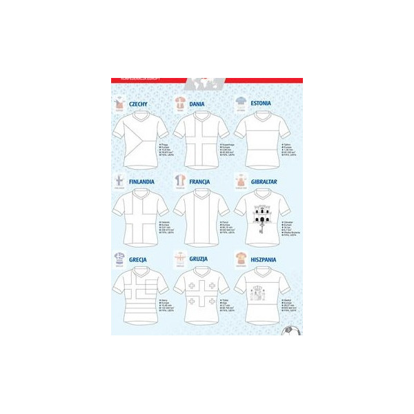 FLAGI ŚWIATA kolorowanka piłkarska z naklejkami