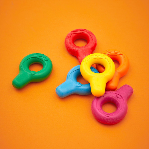 Pierwsze kredki świecowe z uchwytem zestaw 6 kolorów COLO Janod 12m+