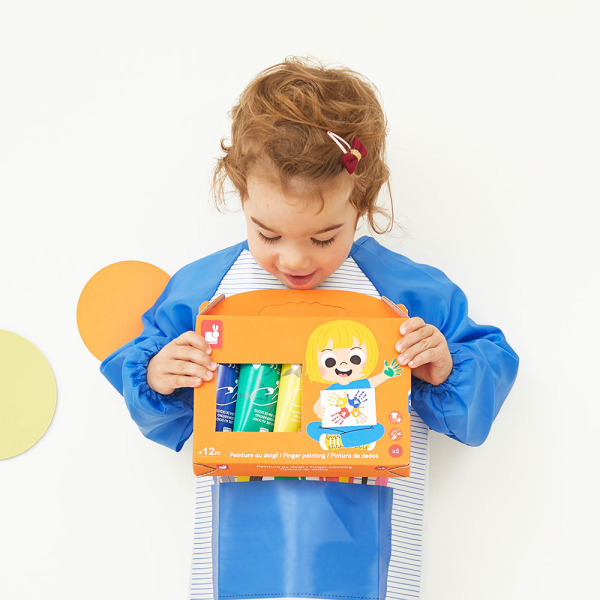 Pierwsze farbki do malowania rękami palcami 5 kolorów COLO Janod 12m+