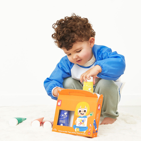 Pierwsze farbki do malowania rękami palcami 5 kolorów COLO Janod 12m+