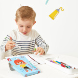 Flamastry pędzelkowe 10 kolorów COLO Janod 3+