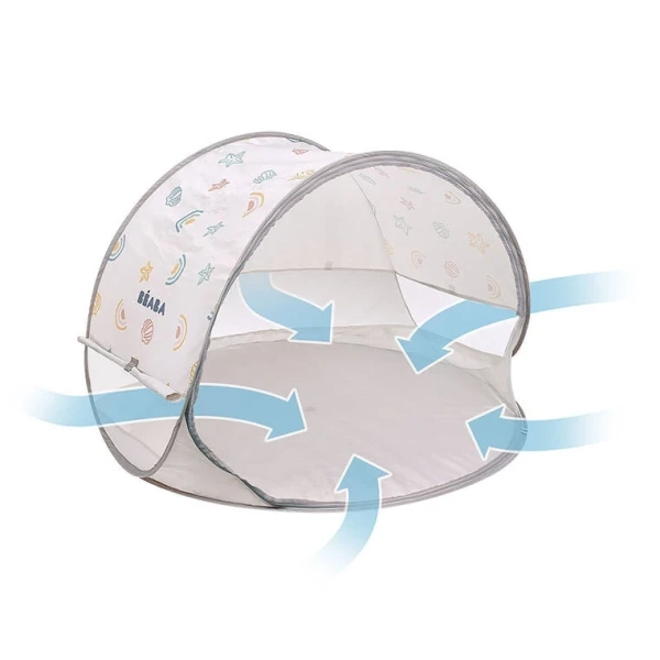 Beaba Breezy UV – lekki i funkcjonalny plażowy namiot ochronny 120 x 85 cm