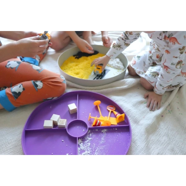 TACKA SENSORYCZNA Play Tray 2w1 Lilac – pojemnik do zabaw sensorycznych Jellystone fioletowy