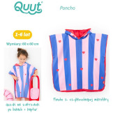 DWUSTRONNE PONCHO KĄPIELOWE dla dzieci Cherry Red Quut 12m+