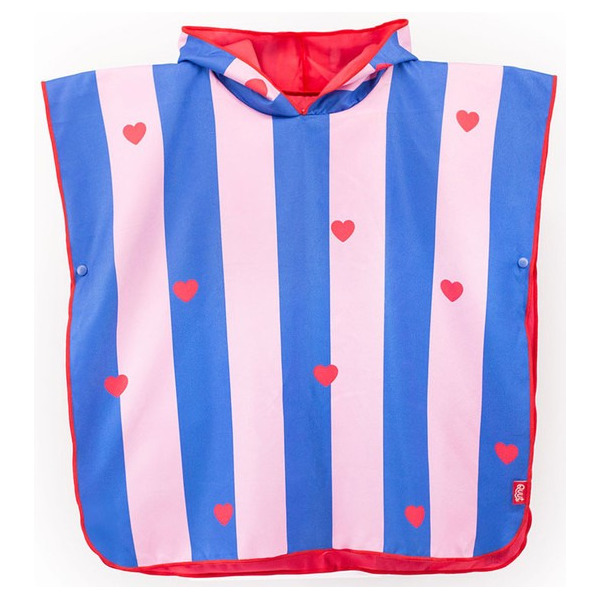 DWUSTRONNE PONCHO KĄPIELOWE dla dzieci Cherry Red Quut 12m+