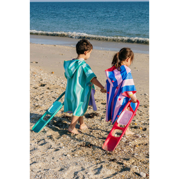 DWUSTRONNE PONCHO KĄPIELOWE dla dzieci Cherry Red Quut 12m+