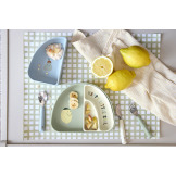 Zestaw sztućców ze stali nierdzewnej 3-częściowy, widelec, łyżka, nóż Happy Fruits Lemon Lassig 12m+