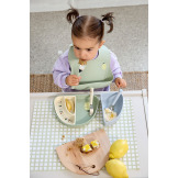 Zestaw sztućców ze stali nierdzewnej 3-częściowy, widelec, łyżka, nóż Happy Fruits Lemon Lassig 12m+