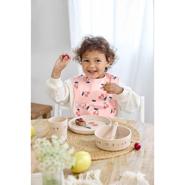 ZESTAW ŚLINIAKÓW wodoodpornych 2 szt. Happy Fruits Cherry Lassig 6m+