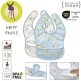 ZESTAW ŚLINIAKÓW wodoodpornych 2 szt. Happy Fruits Lemon Lassig 6m+