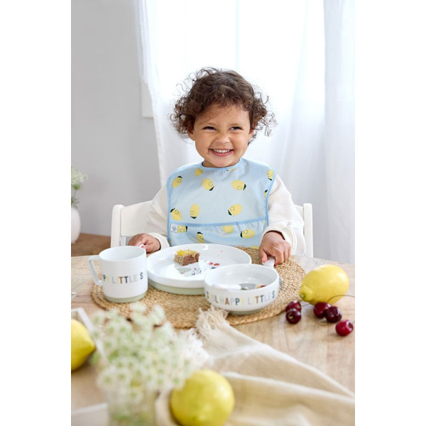 ZESTAW ŚLINIAKÓW wodoodpornych 2 szt. Happy Fruits Lemon Lassig 6m+