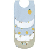 ZESTAW ŚLINIAKÓW bawełnianych 5szt. Happy Fruits Lemon Lassig 3m+