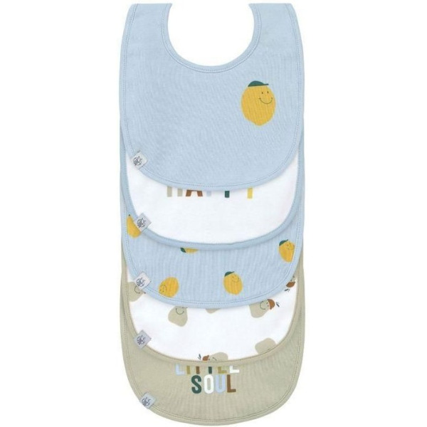 ZESTAW ŚLINIAKÓW bawełnianych 5szt. Happy Fruits Lemon Lassig 3m+