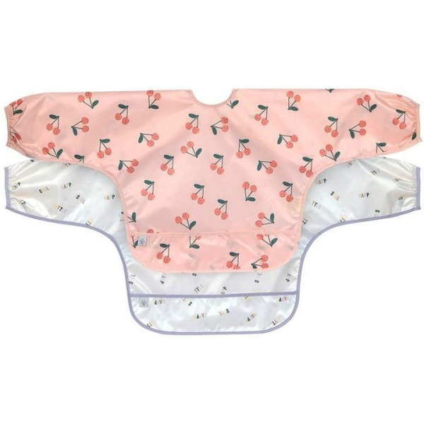 Zestaw śliniaków z długim rękawem 2szt. Happy Fruits Cherry Lassig 6m+