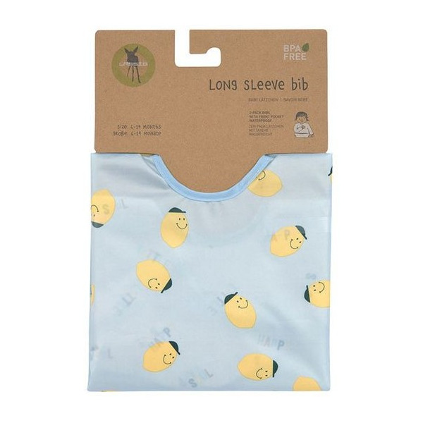 Zestaw śliniaków z długim rękawem 2szt. Happy Fruits Lemon Lassig 6m+