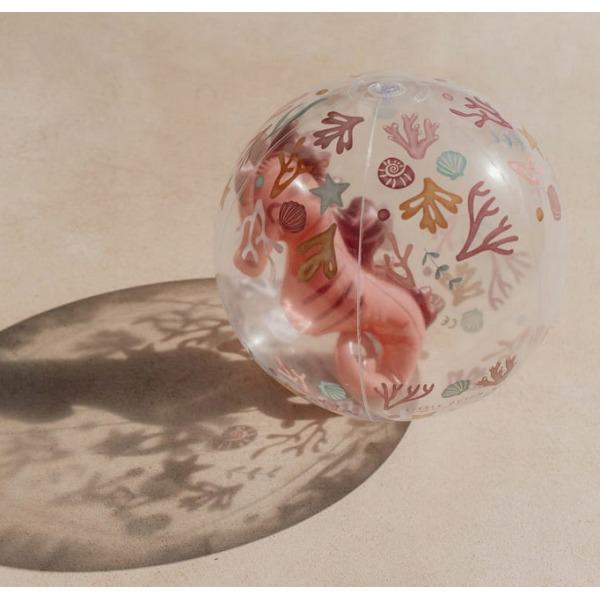 RÓŻOWA PIŁKA PLAŻOWA 3D Pink Ocean Dreams 35 cm Little Dutch 2+