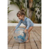 NIEBIESKA PIŁKA PLAŻOWA 3D BLue Ocean Dreams 35 cm Little Dutch 2+