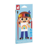 Kredki akwarelowe z pędzelkiem 12 kolorów COLO Janod 3+