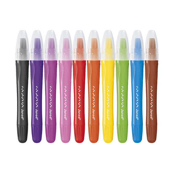 Kredki żelowe w etui 10 kolorów COLO Janod 3+