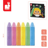 Kreda chodnikowa 6 kolorów COLO Janod 3+