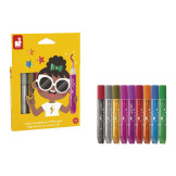 Klej brokatowy w tubkach 9 kolorów COLO Janod 3+