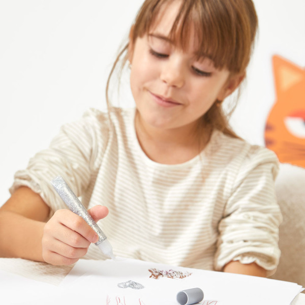 Klej brokatowy w tubkach 9 kolorów COLO Janod 3+