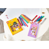 Klej brokatowy w tubkach 9 kolorów COLO Janod 3+