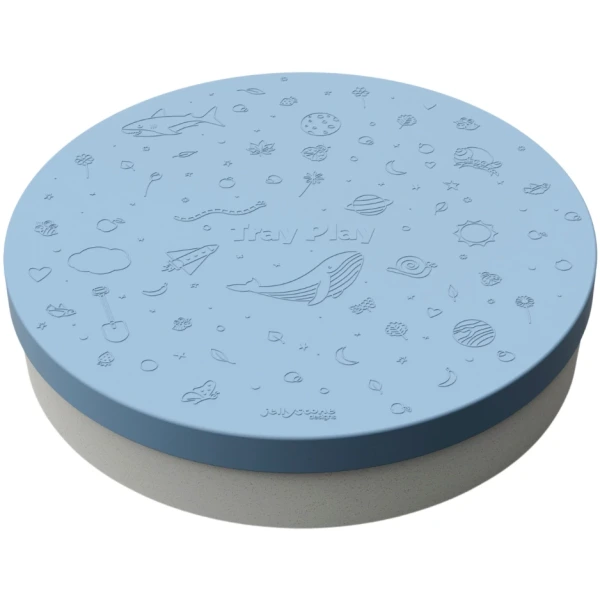 TACKA SENSORYCZNA Play Tray 2w1 Soft Blue – pojemnik do zabaw sensorycznych Jellystone niebieski