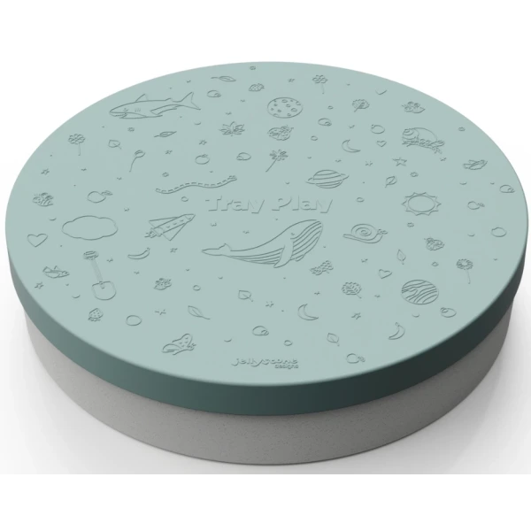 TACKA SENSORYCZNA Play Tray 2w1 Sage – pojemnik do zabaw sensorycznych Jellystone zielony