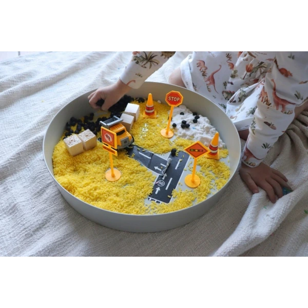 TACKA SENSORYCZNA Play Tray 2w1 Sage – pojemnik do zabaw sensorycznych Jellystone zielony