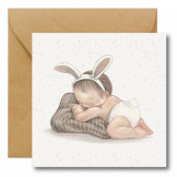 ŚPIJ SŁODKO kartka okolicznościowa na narodziny dziecka Hi Little