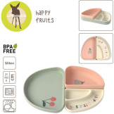 Zestaw silikonowych naczyń 3 el. Happy Fruit Cherry Lassig 6m+