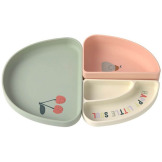 Zestaw silikonowych naczyń 3 el. Happy Fruit Cherry Lassig 6m+