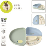 Zestaw silikonowych naczyń 3 el. Happy Fruit Lemon Lassig 6m+
