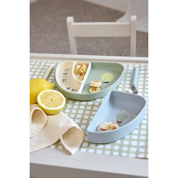 Zestaw silikonowych naczyń 3 el. Happy Fruit Lemon Lassig 6m+