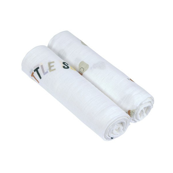 BAMBUSOWY OTULACZ  kocyk 120x120cm zestaw 2 szt.Happy Fruits Pear Lassig