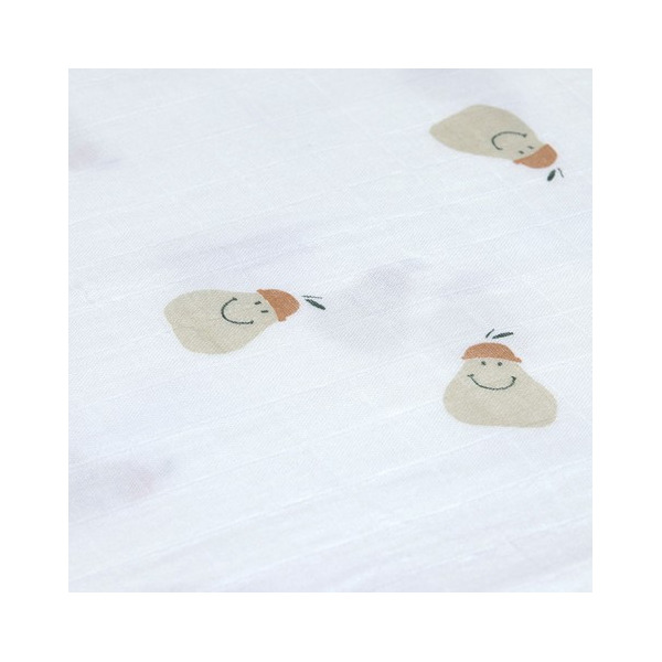 BAMBUSOWY OTULACZ  kocyk 120x120cm zestaw 2 szt.Happy Fruits Pear Lassig