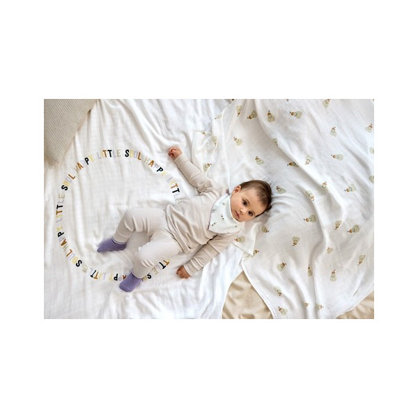 BAMBUSOWY OTULACZ  kocyk 120x120cm zestaw 2 szt.Happy Fruits Pear Lassig