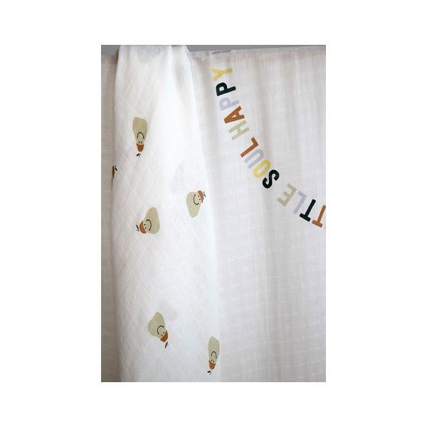 BAMBUSOWY OTULACZ  kocyk 120x120cm zestaw 2 szt.Happy Fruits Pear Lassig