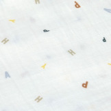 MUŚLINOWY OTULACZ kocyk z bawełny organicznej 60x60cm zestaw 3 szt. Happy Fruits blue Lassig