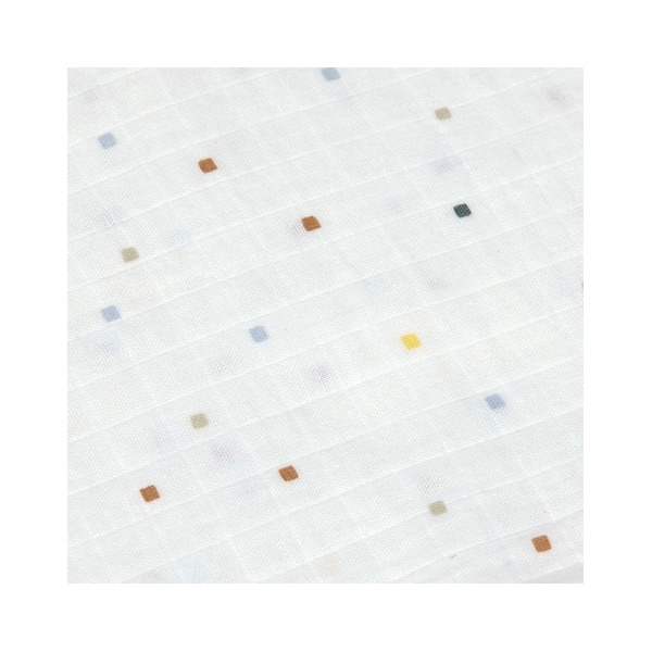 MUŚLINOWY OTULACZ kocyk z bawełny organicznej 60x60cm zestaw 3 szt. Happy Fruits blue Lassig