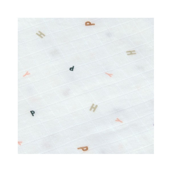 MUŚLINOWY OTULACZ kocyk z bawełny organicznej 60x60cm zestaw 3 szt. Happy Fruits peach Lassig