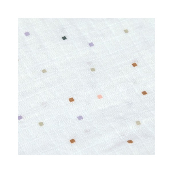 MUŚLINOWY OTULACZ kocyk z bawełny organicznej 60x60cm zestaw 3 szt. Happy Fruits peach Lassig