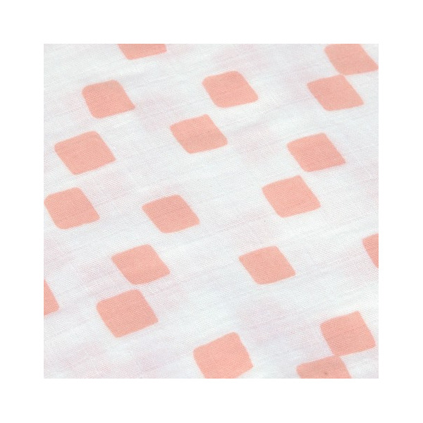 MUŚLINOWY OTULACZ kocyk z bawełny organicznej 60x60cm zestaw 3 szt. Happy Fruits peach Lassig